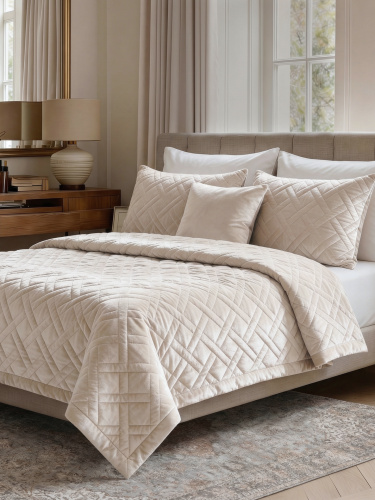 Покрывало NORMA CROSS LINEN 200*220 от DECOR MAGIC