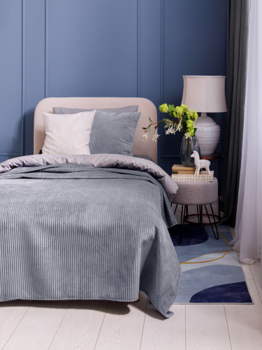 Покрывало UNO CILIUM STEEL 135x210 от DECOR MAGIC