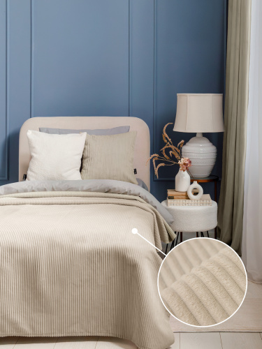 Покрывало UNO CILIUM CREAM 135х210 от DECOR MAGIC