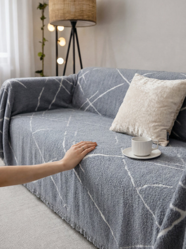 Покрывало LUNGO TEMPO GREY 180*340 от DECOR MAGIC