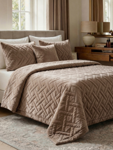Покрывало BASE CROSS BEIGE 220*240  от DECOR MAGIC