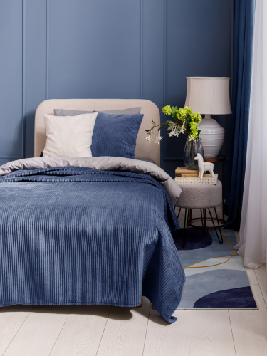 Покрывало UNO CILIUM INDIGO 135x210 от DECOR MAGIC