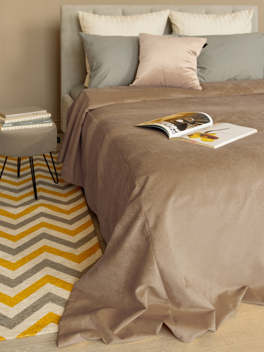 Покрывало TRIO ROMANCE COCOA 260x260 от DECOR MAGIC